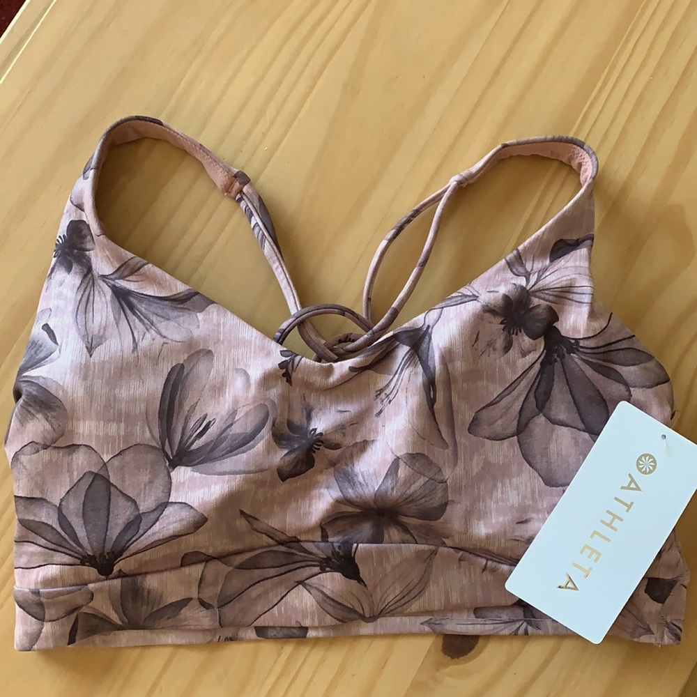 NWT Athleta Solace Printed Bra D-DD Size M